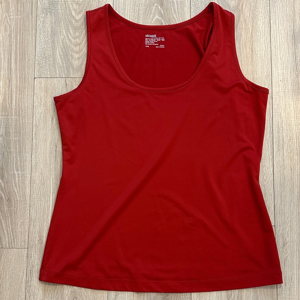 Red Women's Scoop Neck Tank Top